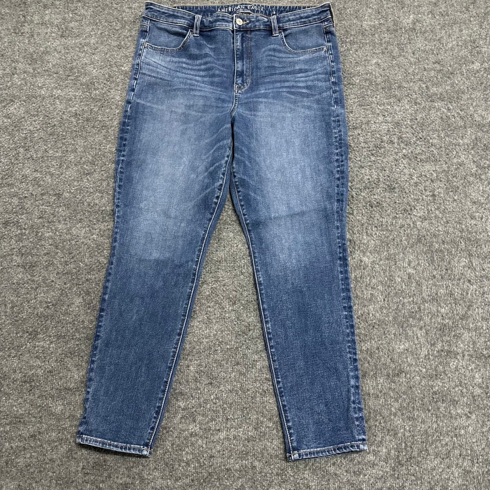 American Eagle Jeans Womens Size 16 Blue Next Level Stretch Medium Wash Regular